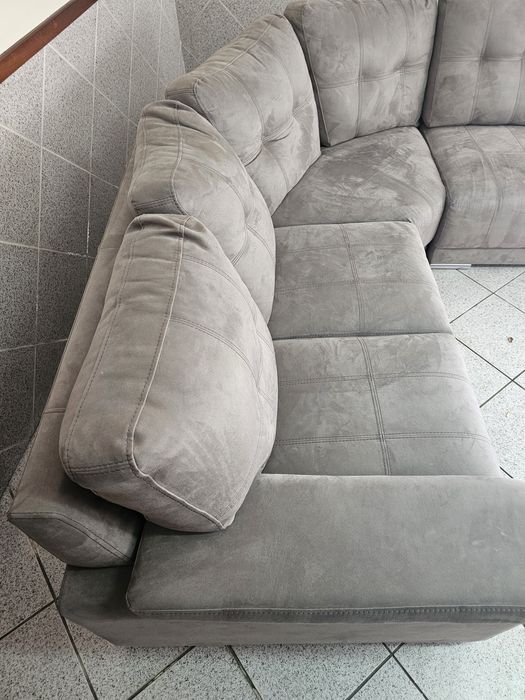 Sofá cinza de canto com 2.50 x 2.50