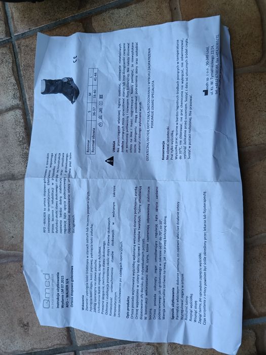 Orteza stopowo-goleniowa na stopę AFO rozm L-WALKER