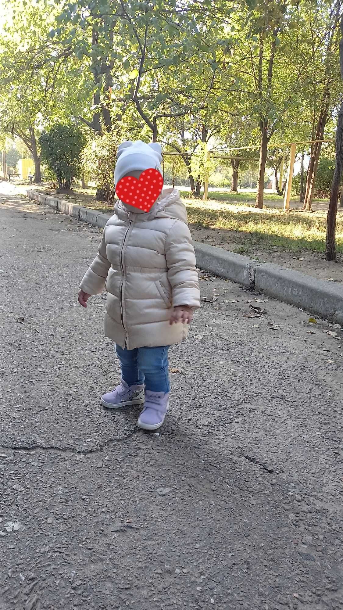 ЗИМОВИЙ Натуральний пуховик-пальто на вік 12-18 місяців