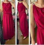 Vestido longo bordeaux