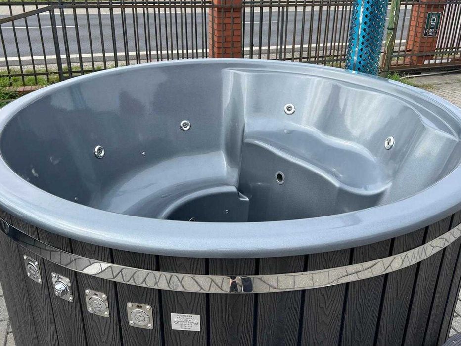 Balia bania ogrodowa jacuzzi gorąca beczka spa hydro aero led piec wew