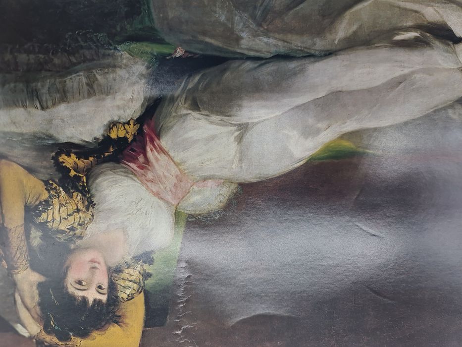 Impressão do Museu do Prado da pintura La Maja Vestida de Goya