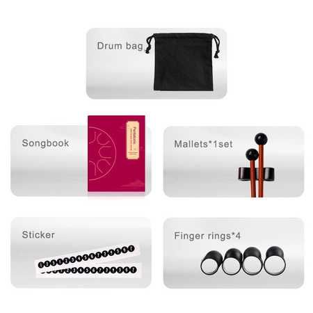 Tongue drum Hluru TY13-14 red steeldrum 14" 13 tonów Tank Drum