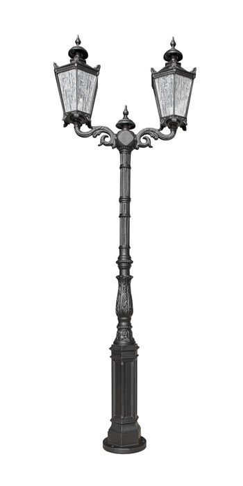 ogrodowa parkowa latarnia żeliwna 2xlampion H-3000mm lampa