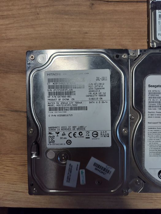 HDD 2.5/3.5 160/250/320/500GB. Жорсткі диски Seagate/WesternDigital/