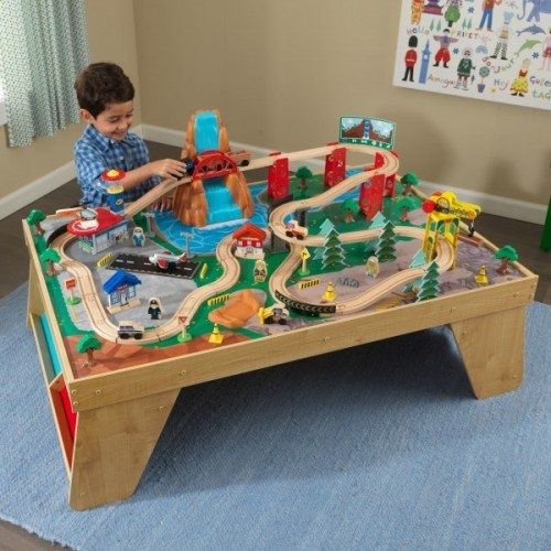 Деревянная железная дорога KidKraft Waterfall Station Train Set&Table