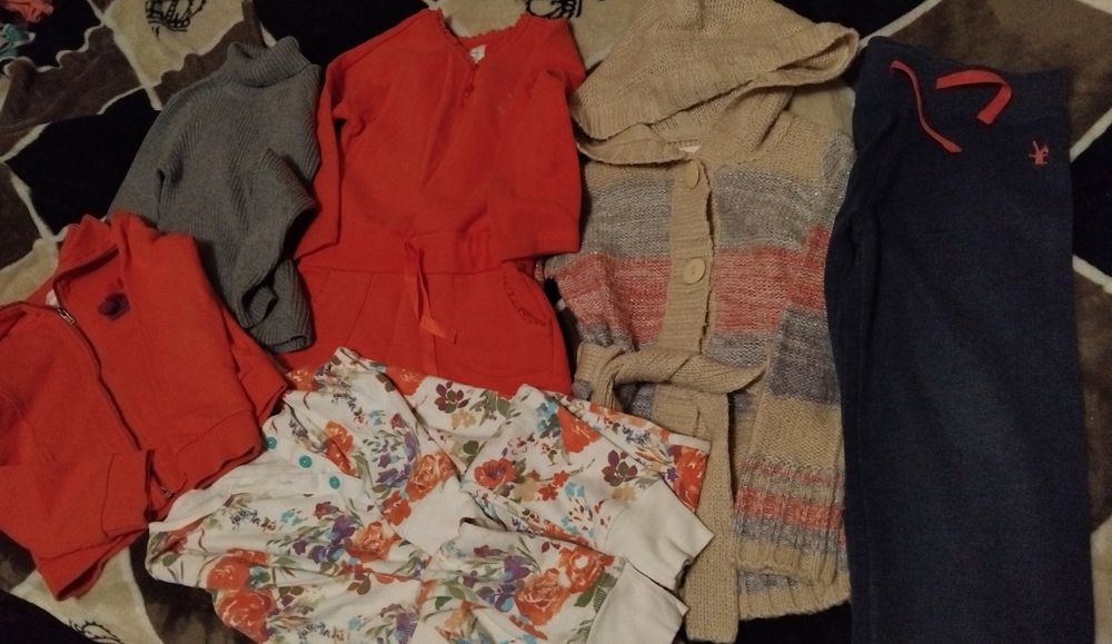 Пакет теплої одежі NEXT і інші для дівчинки 98-110