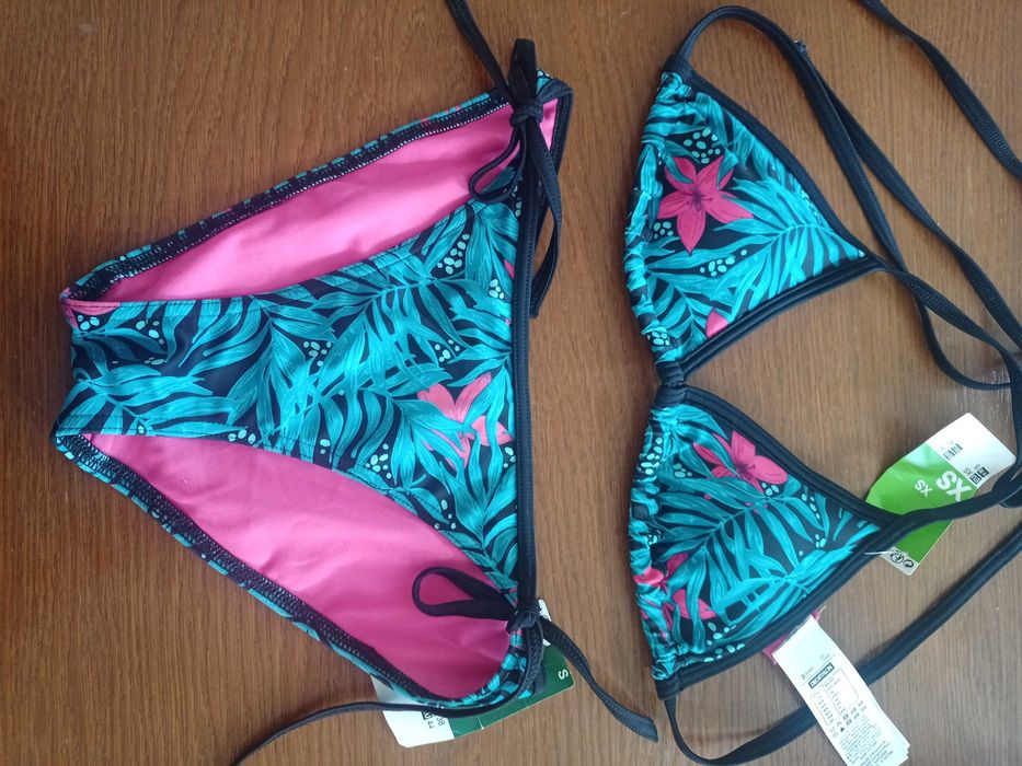 Strój kąpielowy dół stroju figi bikini Decathlon Bali Black r.S Pa.Wa.