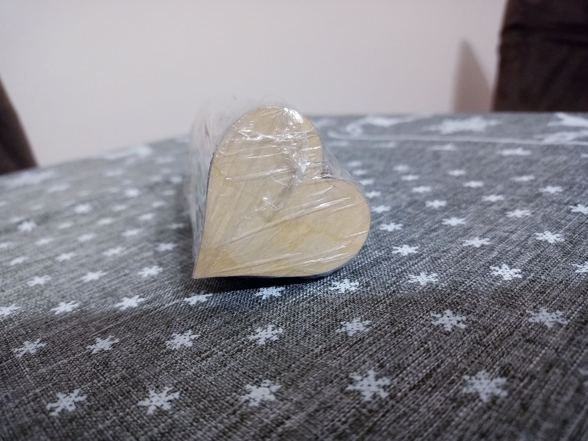 Zawieszka serce drewniane drewno sklejka Walentynki decoupage