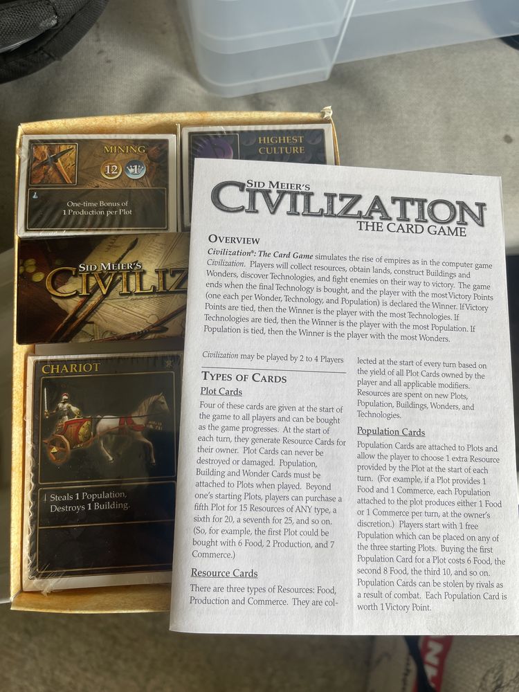 Jogo Civilization the card game