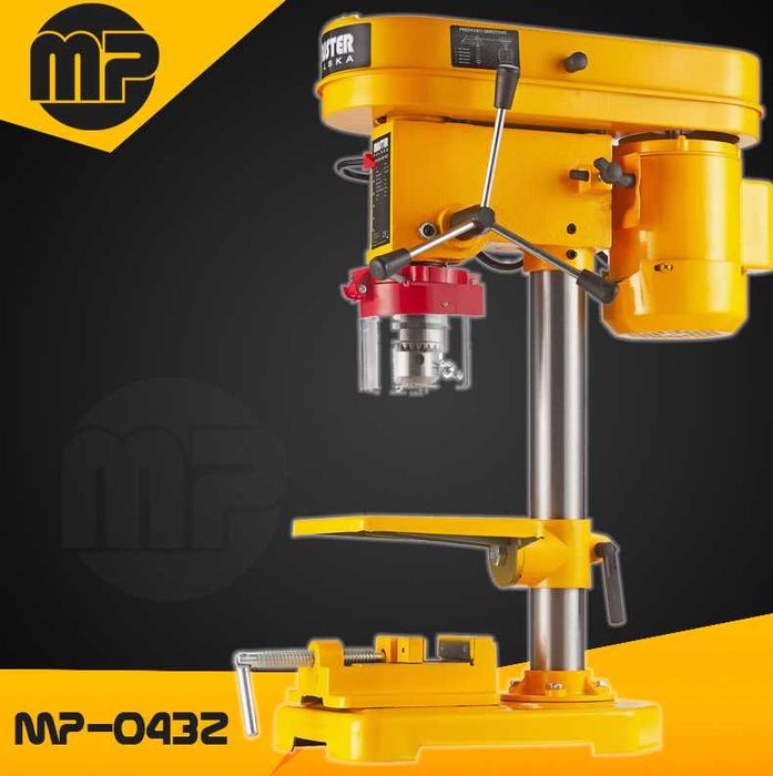 Wiertarka Stołowa Kolumnowa Indukcyjna Słupowa 1700W + Imadło Końcówki