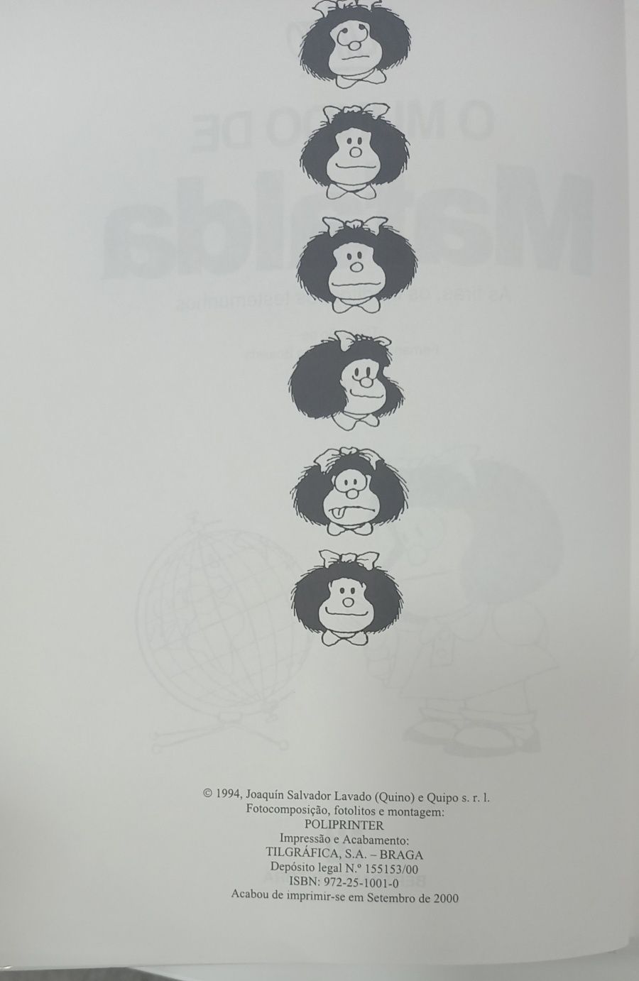 Livro " O Mundo de Mafalda"