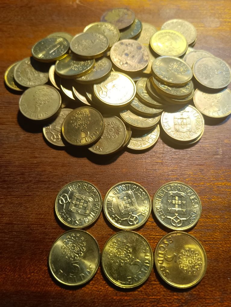 85 moedas de 5 escudos, 1986 a 2001