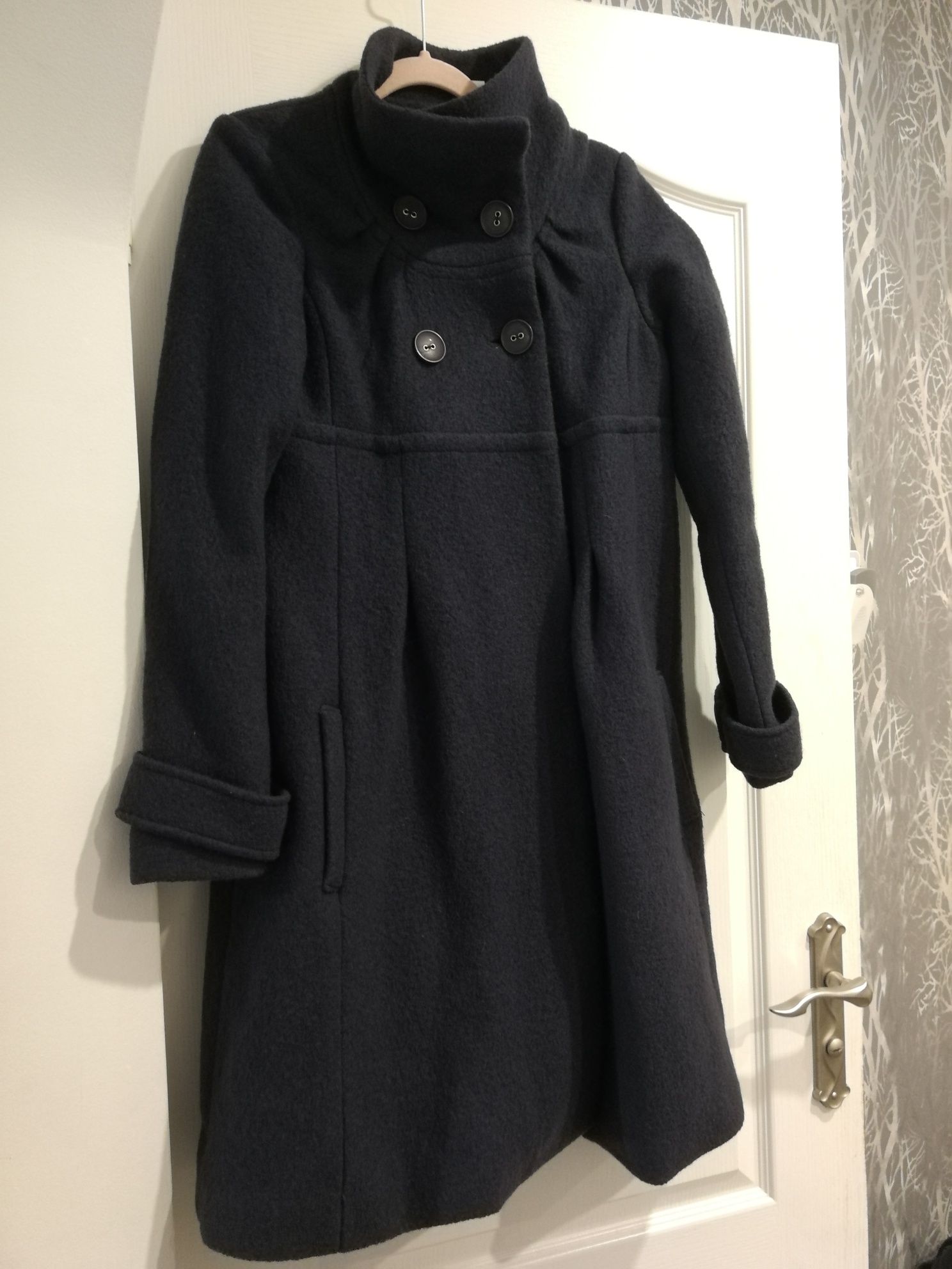 Płaszcz jesienny wełniany 100%wełna rozm 36/38