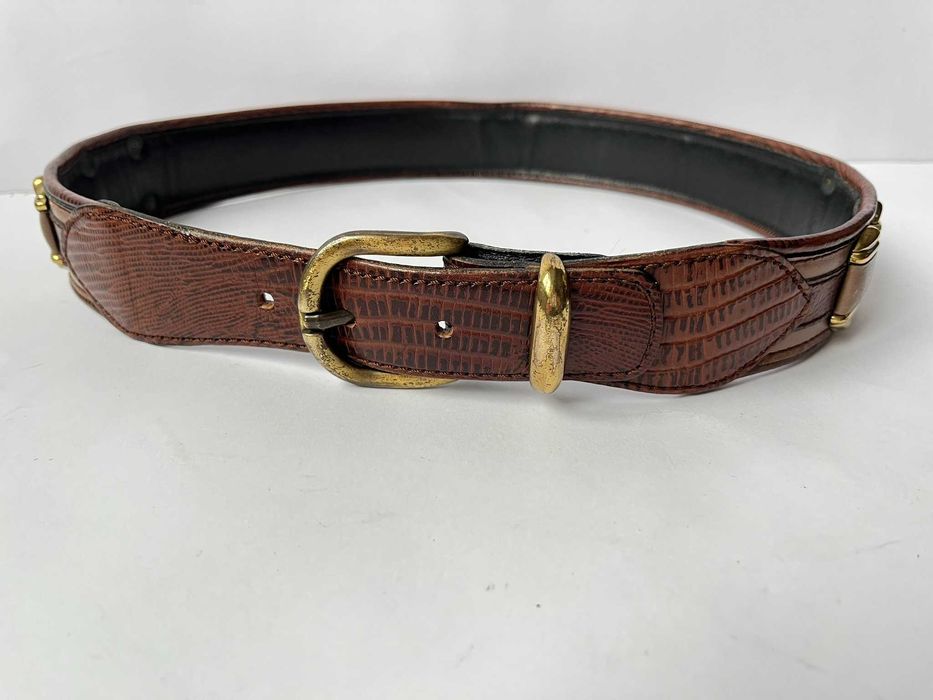 Вінтажний ремінь Garmann, Іспанія, натуральна шкіра, 80-ті. (73-78см)