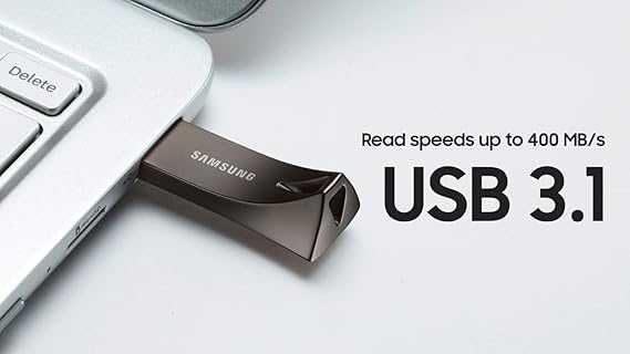 Флеш-накопичувач SAMSUNG BAR Plus 256 ГБ - 400 МБ/с USB 3.1
