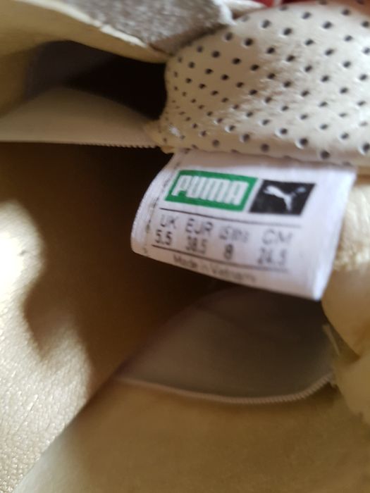 Buty Puma białe ze skóry