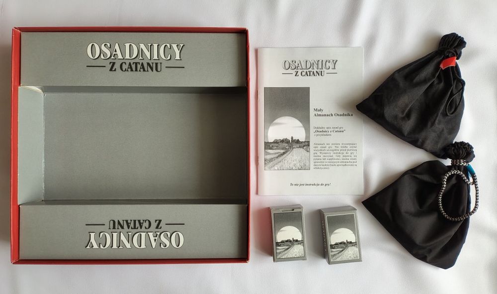 Drewniana wersja Osadnicy z Catanu (Catan), żetony w wypraskach