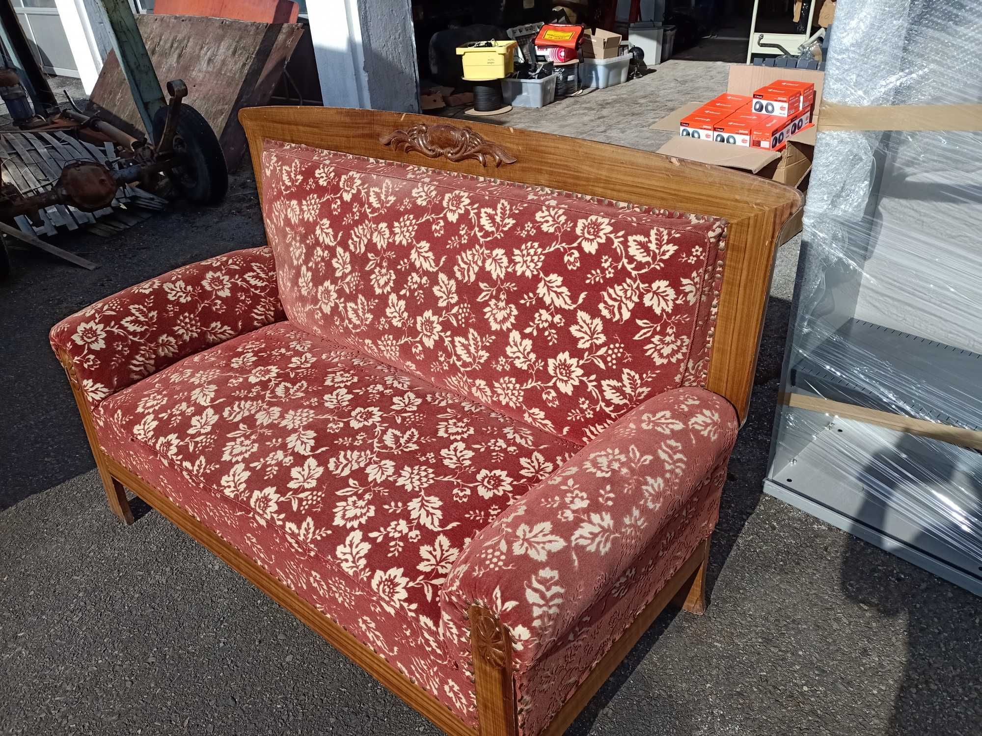 stara sofa dobry stan kanapa na sprężynach szer.176cm wys. całk. 112cm