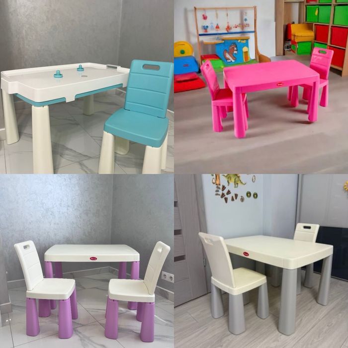 Столик дитячий пластиковий+ ігра Детский стол Долони Львів