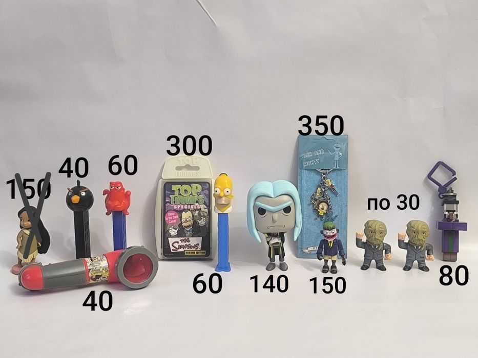 Іграшки фігурки McDonalds scooby asterix Simpsons anime