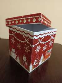 Pudełko ozdobne na prezent świąteczne