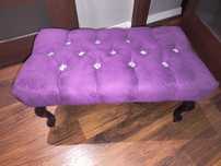 Pufa glamour fioletowa