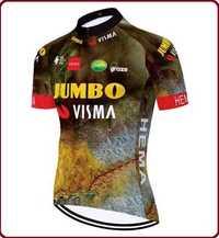 Koszulka Kolarska Jumbo Visma Rowerowa Roz M L XL XXL Na Rower CoolMax