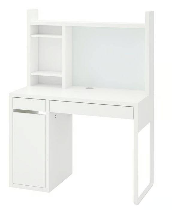 Ikea biurko Micke z nadstawką białe