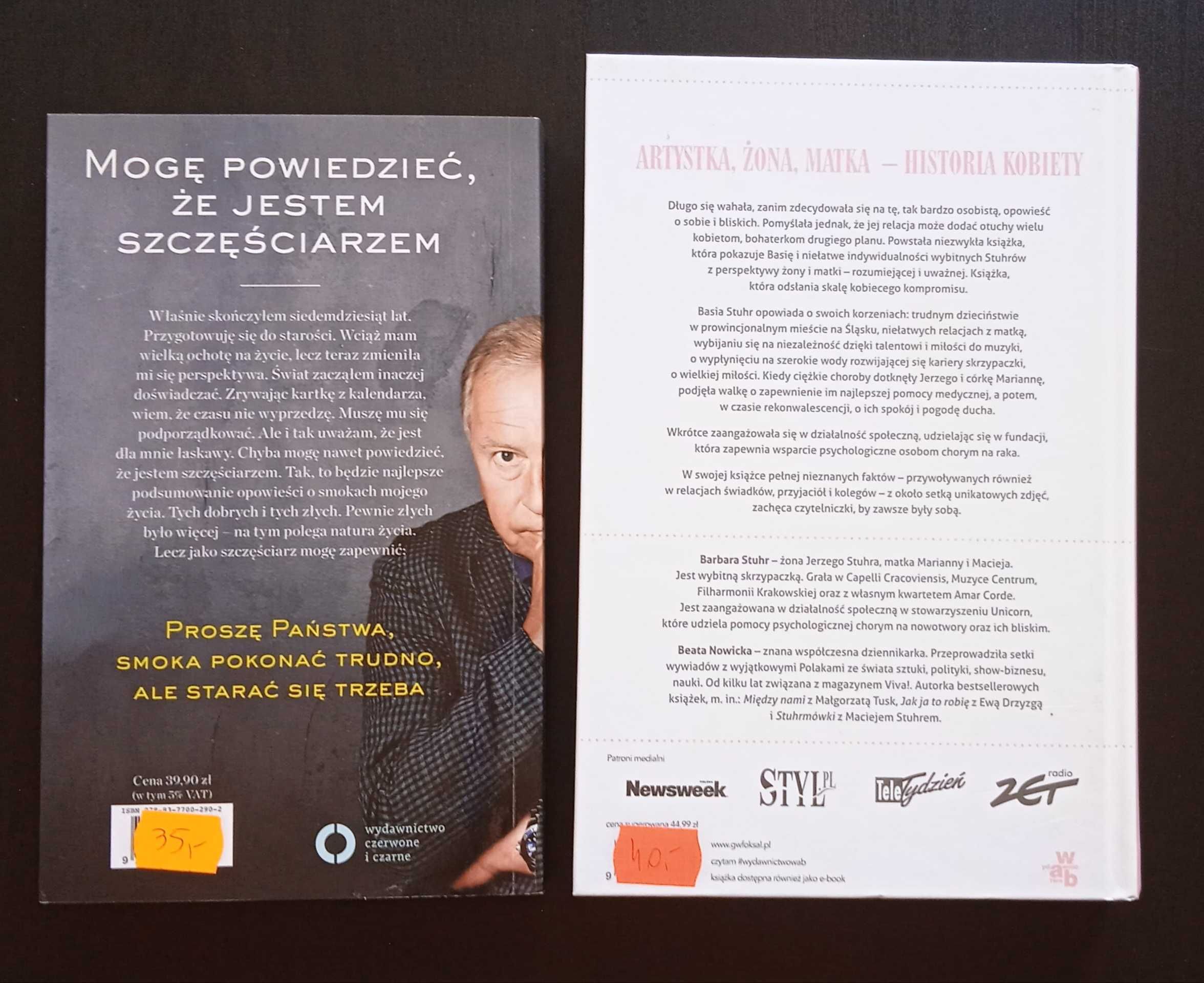 Książka biografia aktora Jerzy Stuhr i żona Beata Nowicka 2 książki