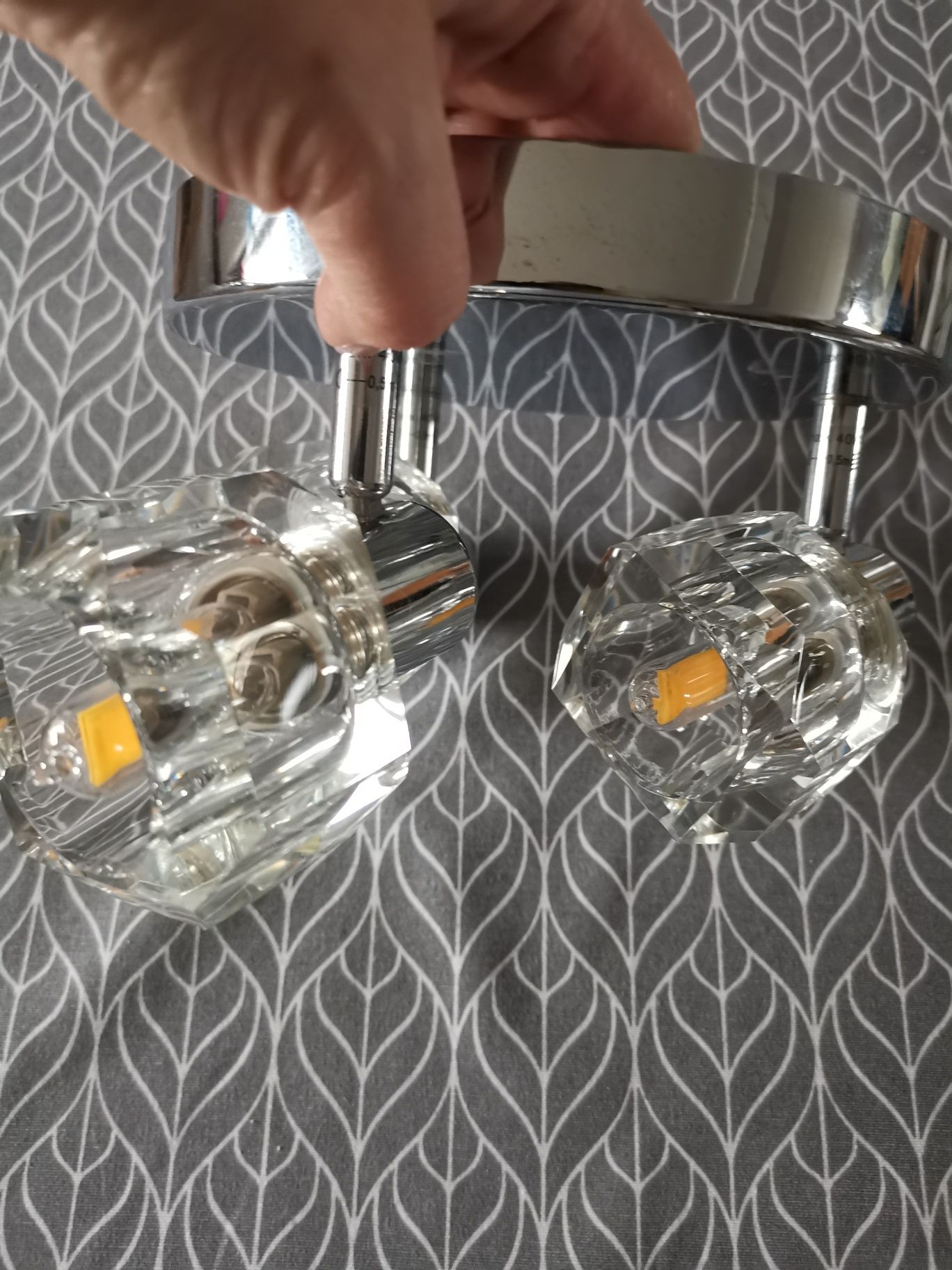 Lampa sufitowa kryształ z żarówkami