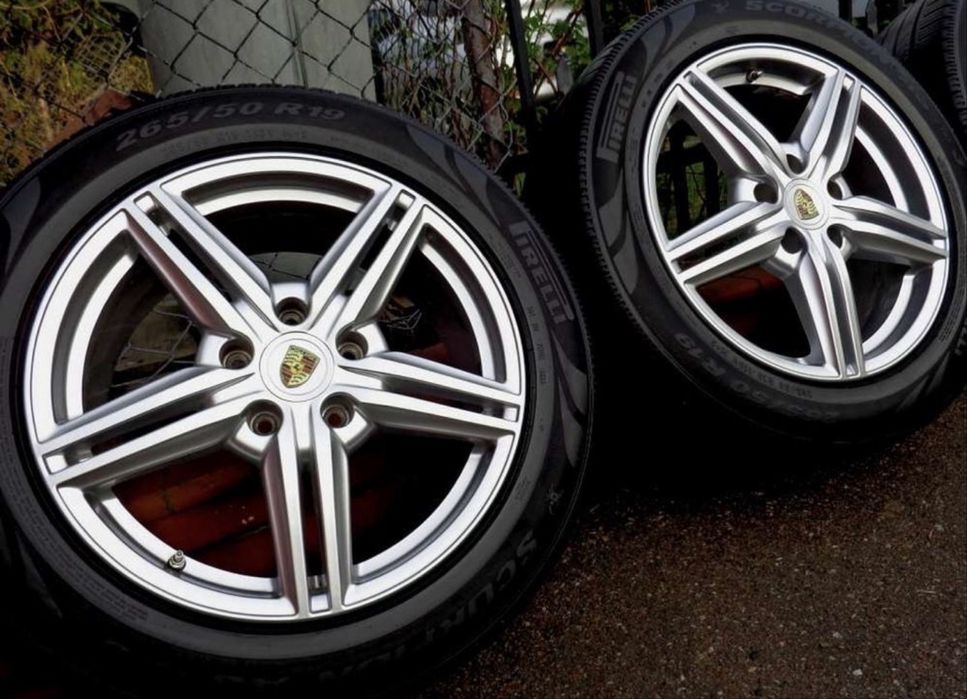 4 x 19 5x130 Nowe18K Porsche CAYENNE (Macan Q7 Touareg) 4xTPMS i OPONY