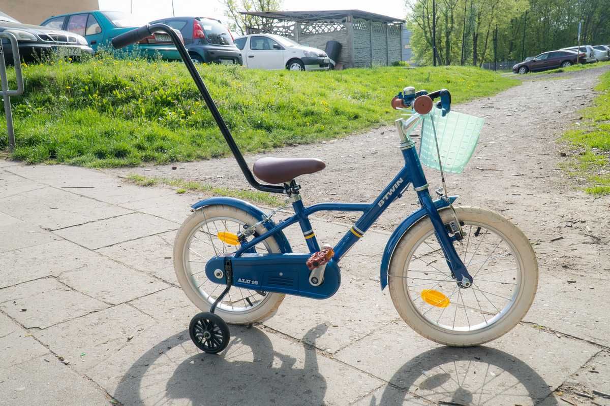 Rower Btwin City 900 + kółka boczne + uchwyt do prowadzenia - Stan BDB