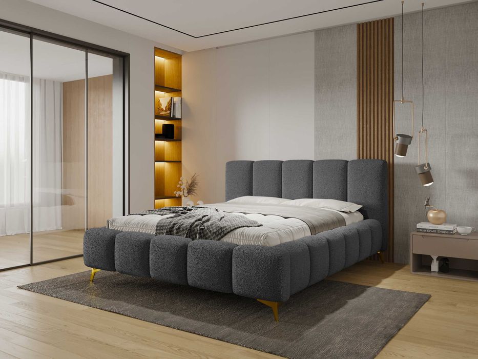 Łóżko Sypialnianie z Pojemnikiem + stelaż metalowy Amore PRODUCENT