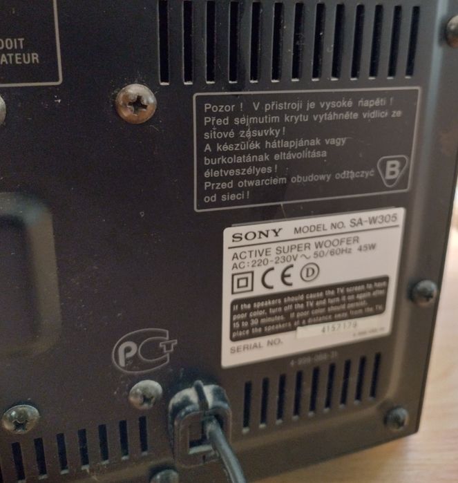 Sony subwoofer activo SA W305 excelente estado.