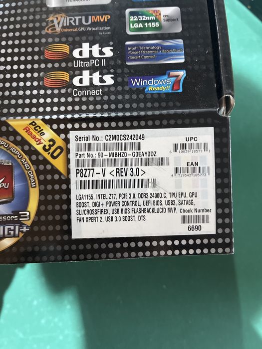 Asus motherboard never used64551613419905121