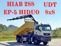 MAN TGS 32.510 *WYWROTKA 5,10m * HIAB 288 EP - 5 HIDUO + PILOT * 8x8