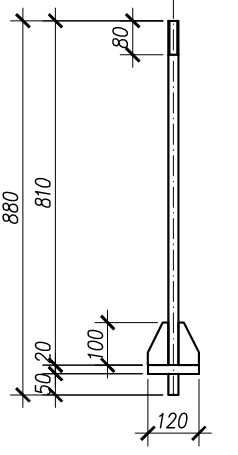 Kotwa fundamentowa płytkowa M24
