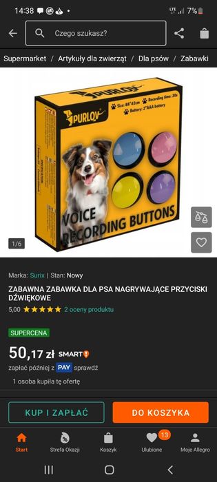 Zabawka dla Psa, treningowa Nowa/30zł