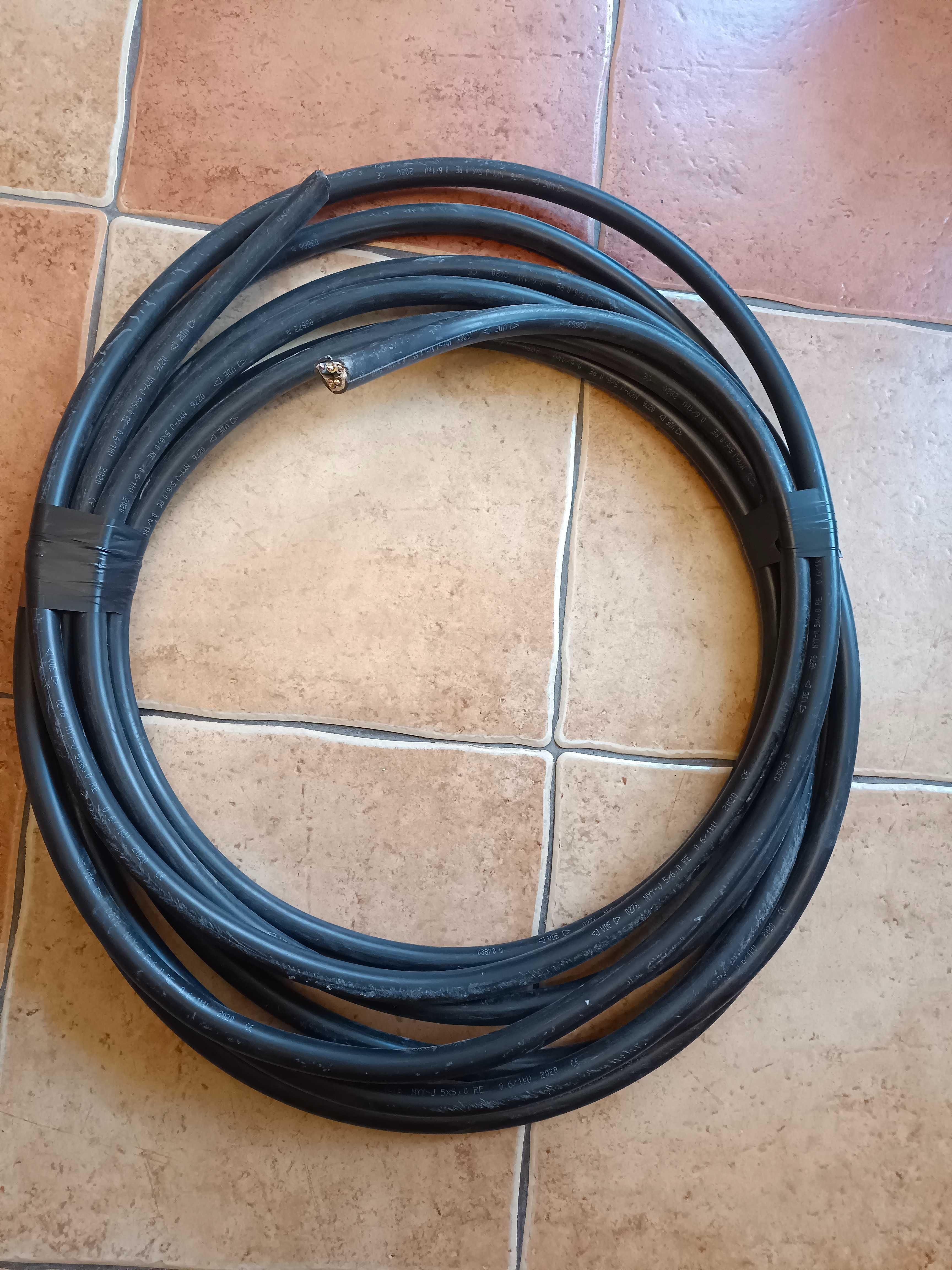 Kabel   ziemny 5x6   yky     drut  miedziany NYY