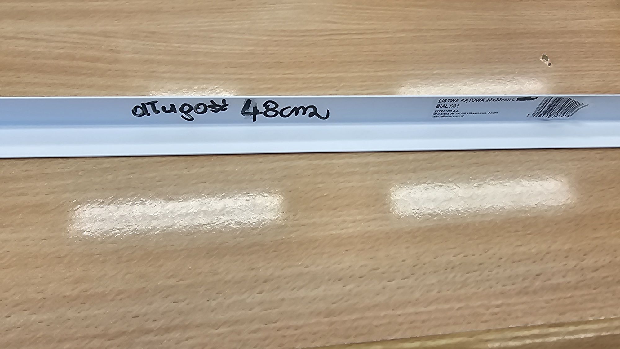 Listwa kątowa biala odpad 48 cm