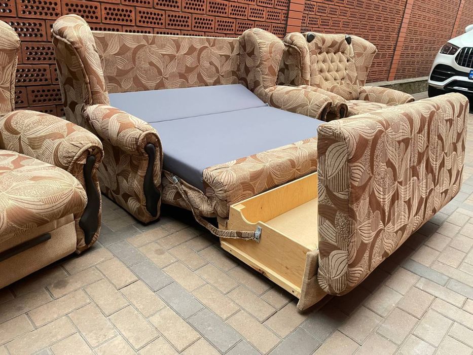 Комплект «Фаворит»: диван + 2 розкладних крісла-ліжка. ВСЕ РОЗКЛАДНЕ.