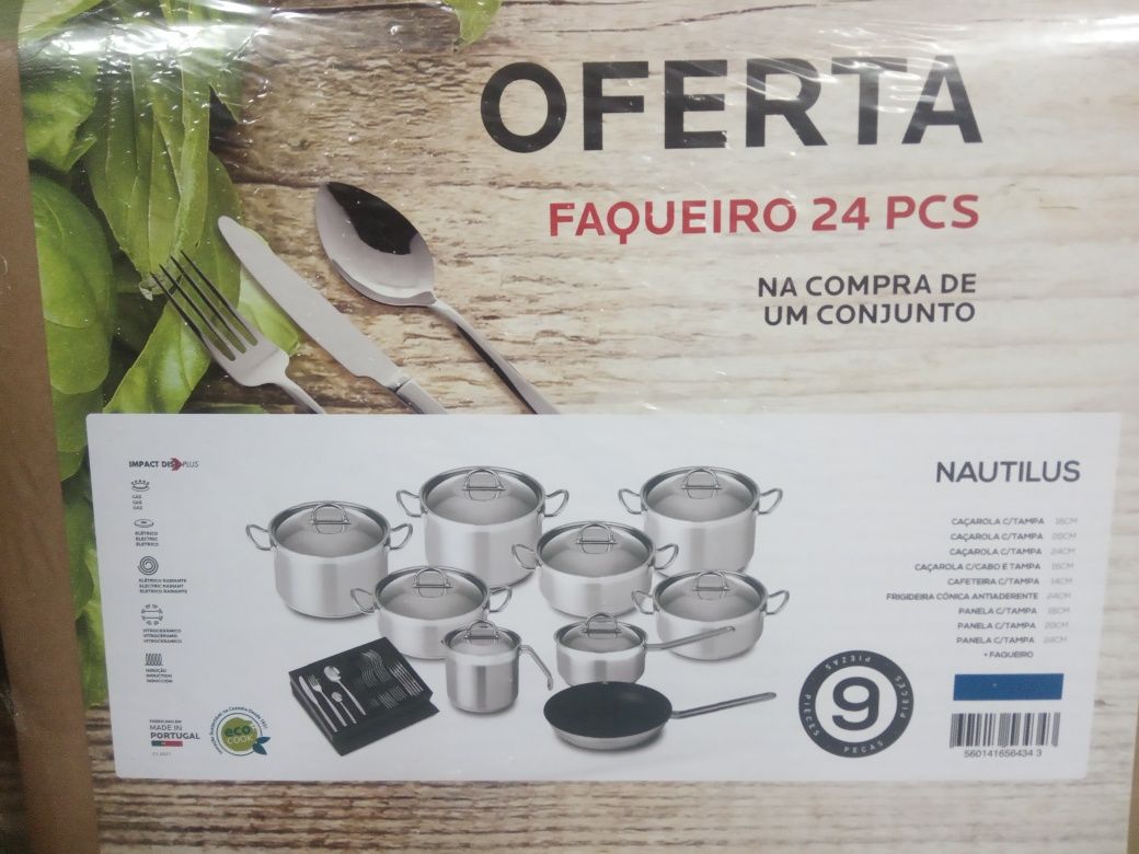 Silampos Nautilus 9 peças oferta de faqueiro