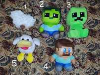 Майнкрафт minecraft криппер эндермен стив зомби оцелот овечка свинка