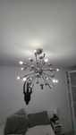 Lustre Luxuoso Cromado de Teto com 12 Lâmpadas