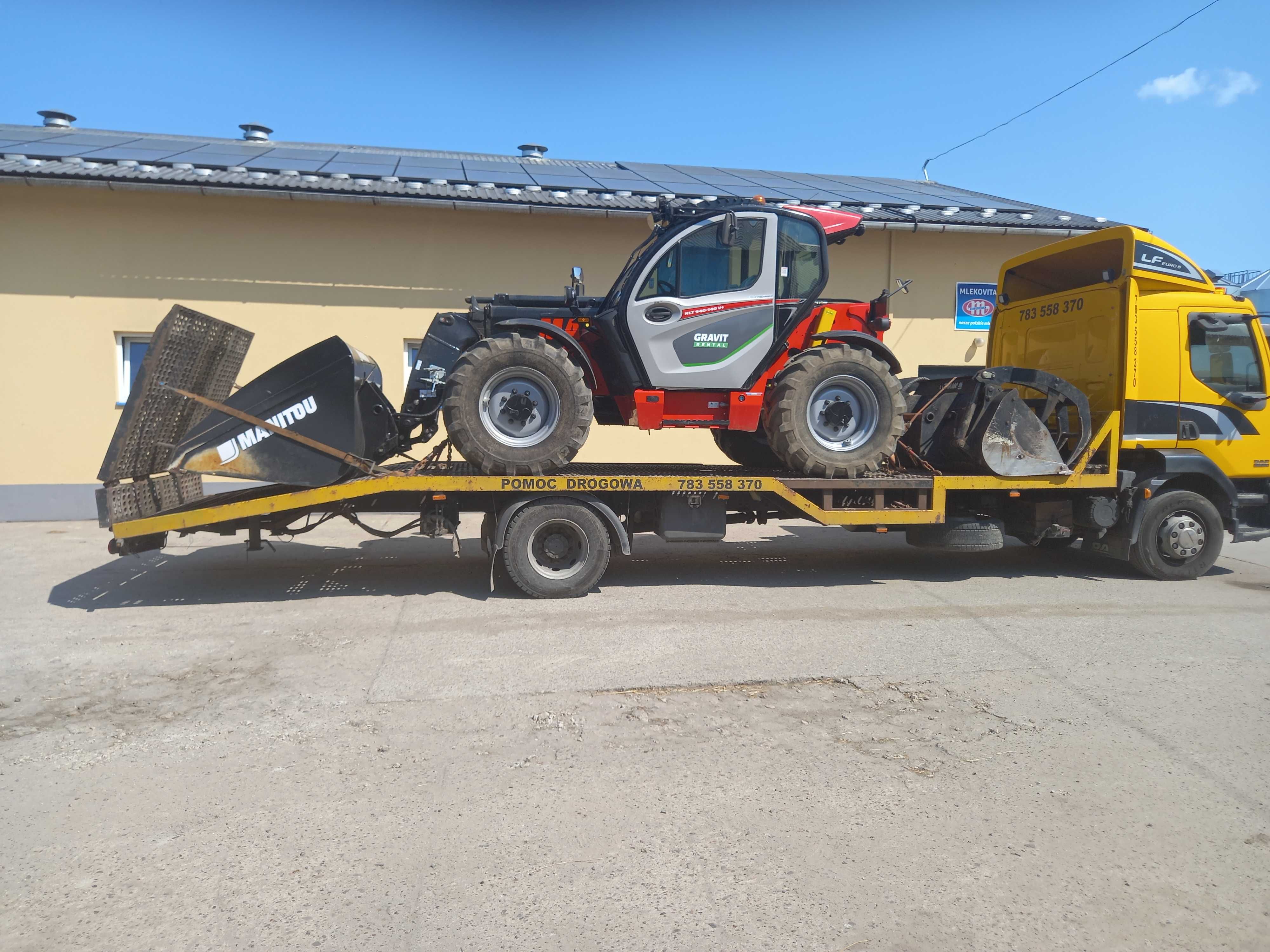 Autolaweta HDS Pomoc Drogowa Transport traktorow i maszyn rolniczych