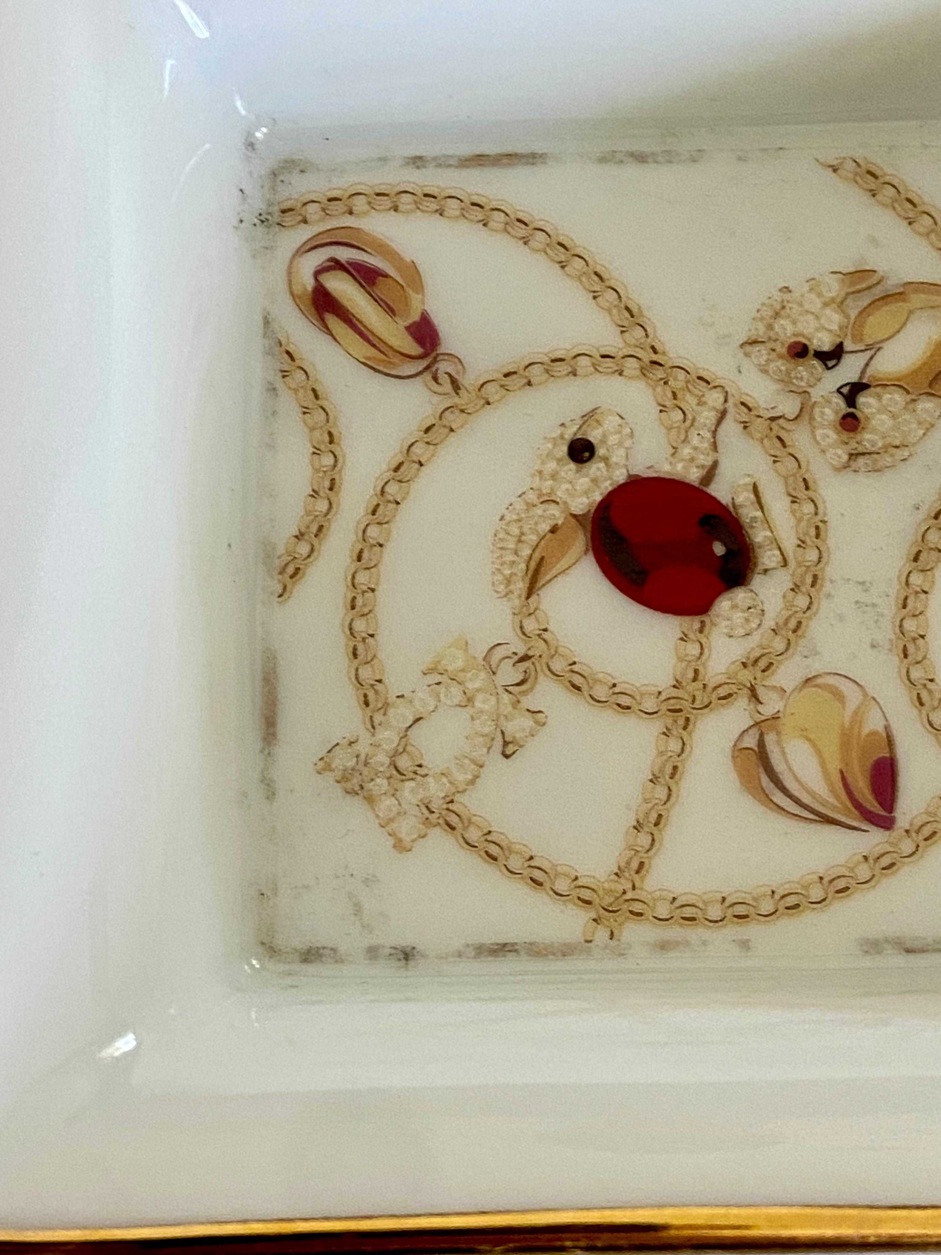 Cinzeiro Cartier x Limoges França em Porcelana Branca