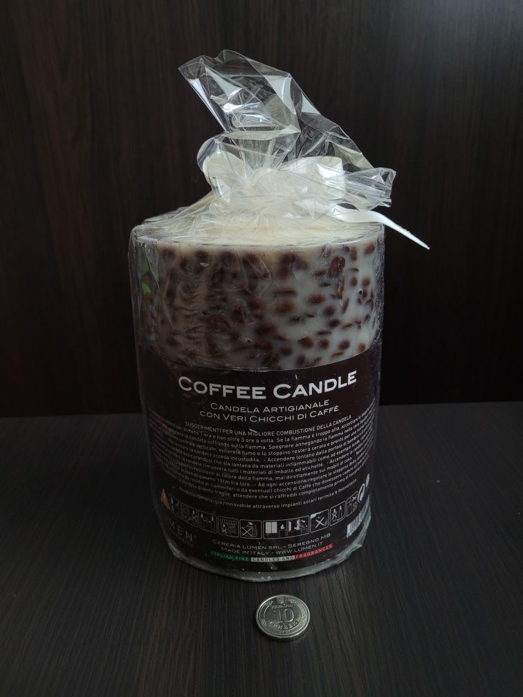 Большая аромасвечка 12×15 см ,Lumen, Coffee Con Chicchi Di Caffe'