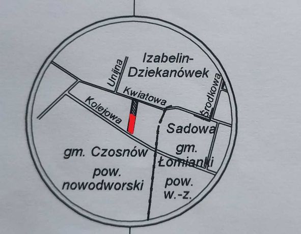Działka budowlana w Izabelinie- Dziekanówek (okolice Łomianek)