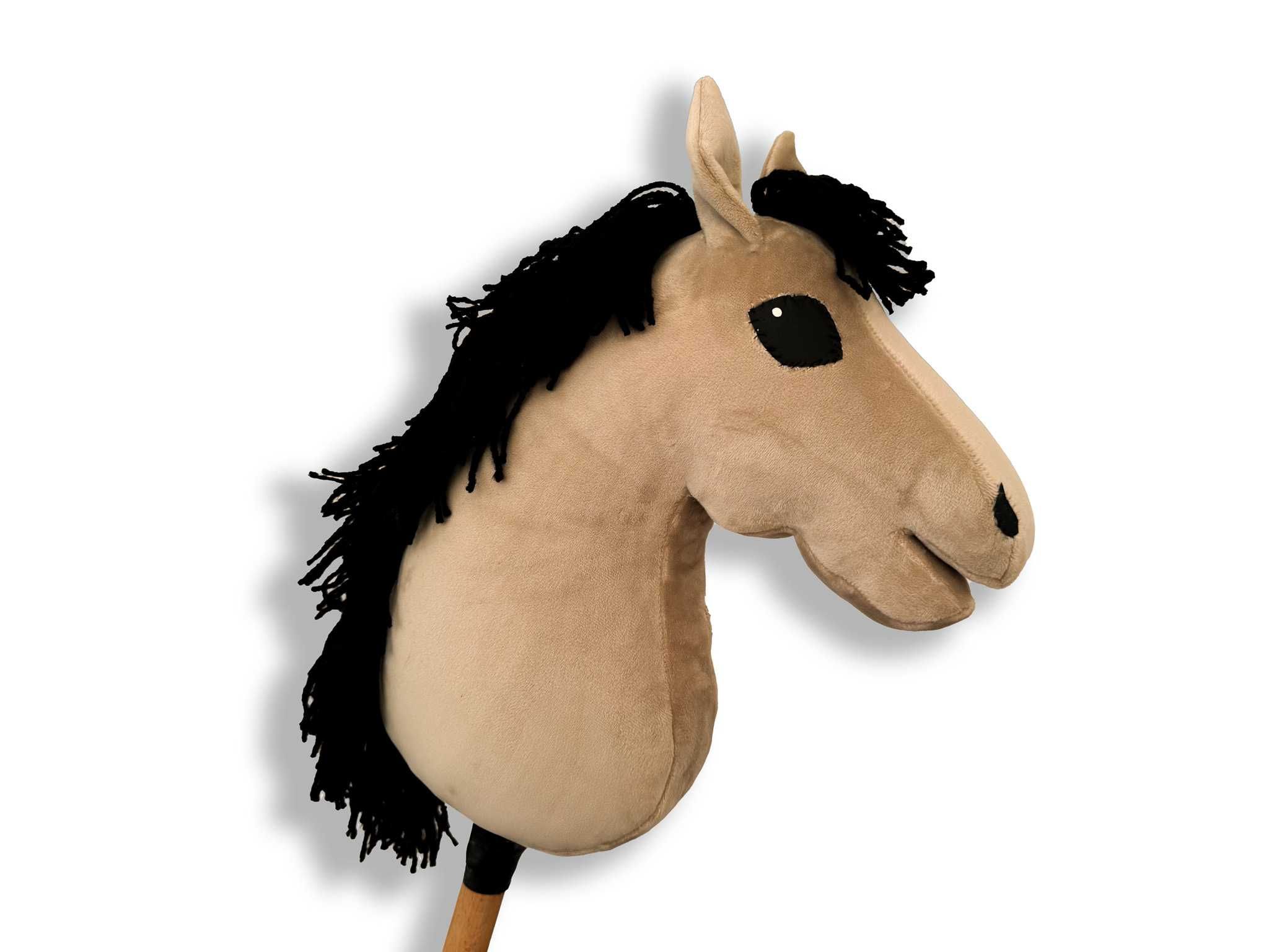 Hobby horse koń na kiju dzień dziecka brązowy biały czarny szary